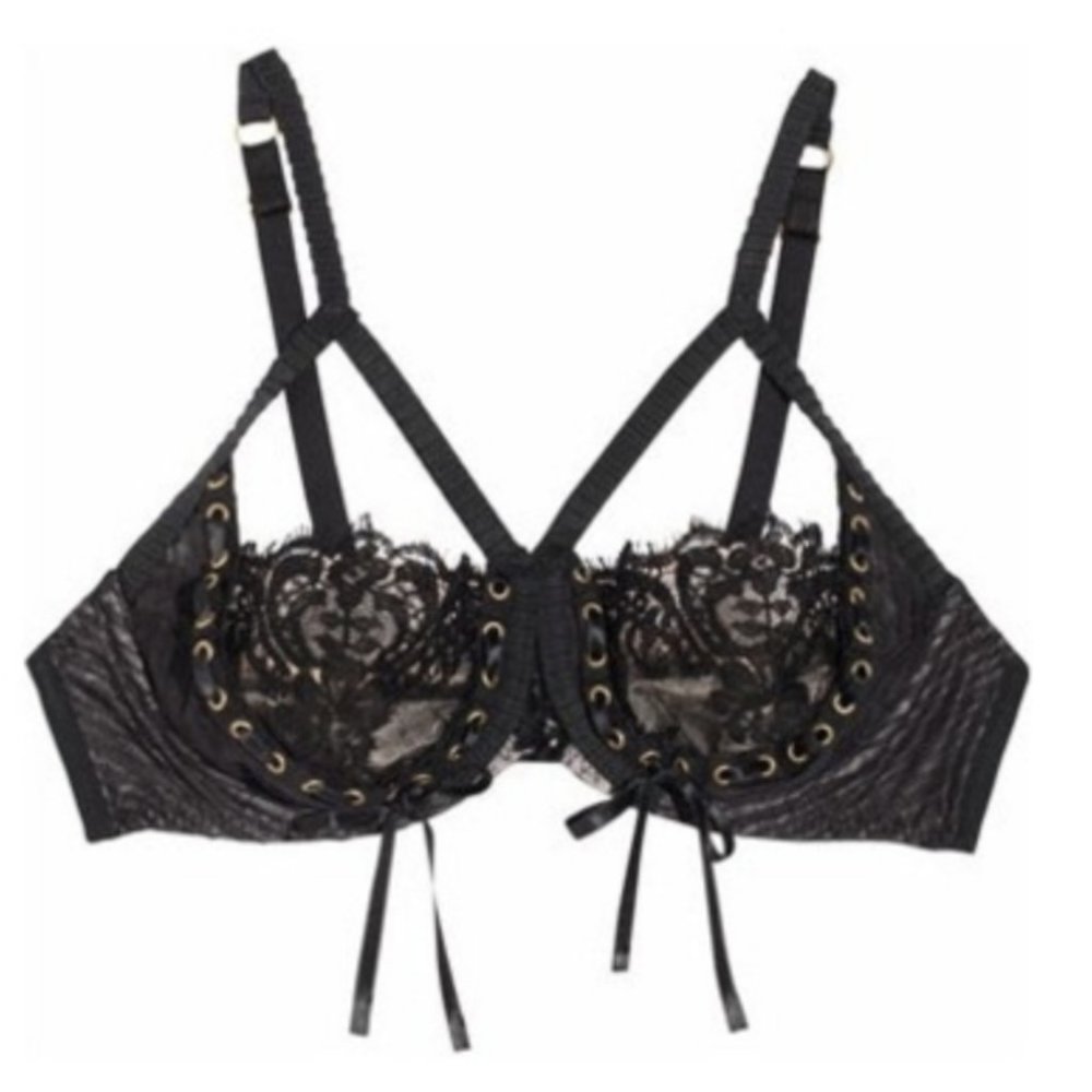 Agent Provocateur Raphaella Lace-up Bra 32C